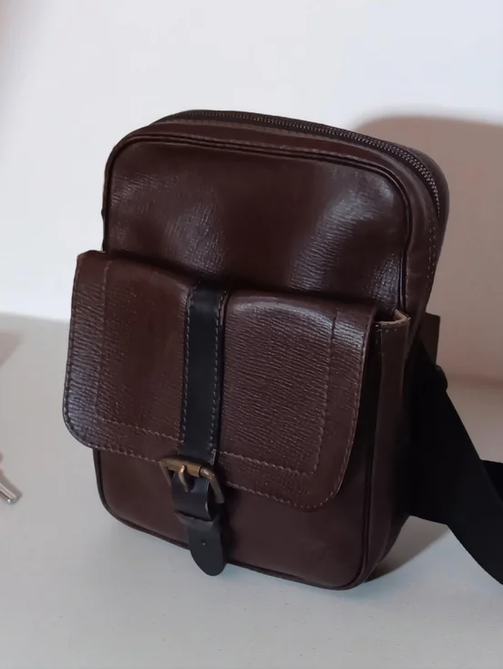 Louis Vuitton Iroquois Utah Brown Leather Messenger Bag Crossbody France ✨ Rare - Picture 12 of 16